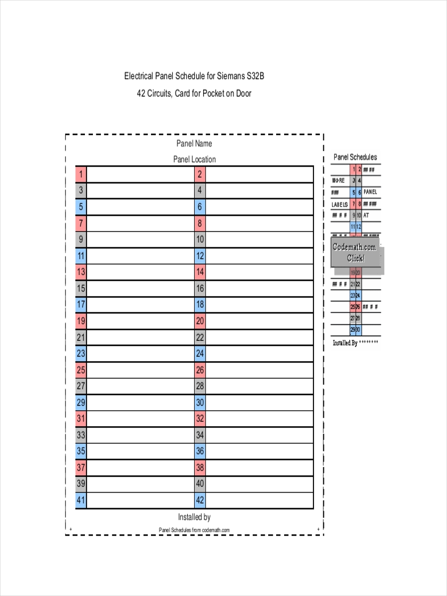 11 Panel Schedule Examples To Download