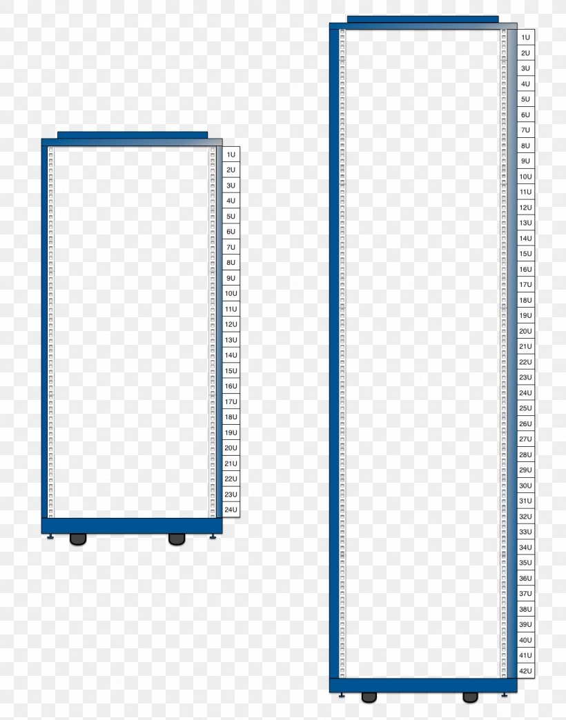 19 inch Rack Stencil Diagram Template Computer Servers PNG