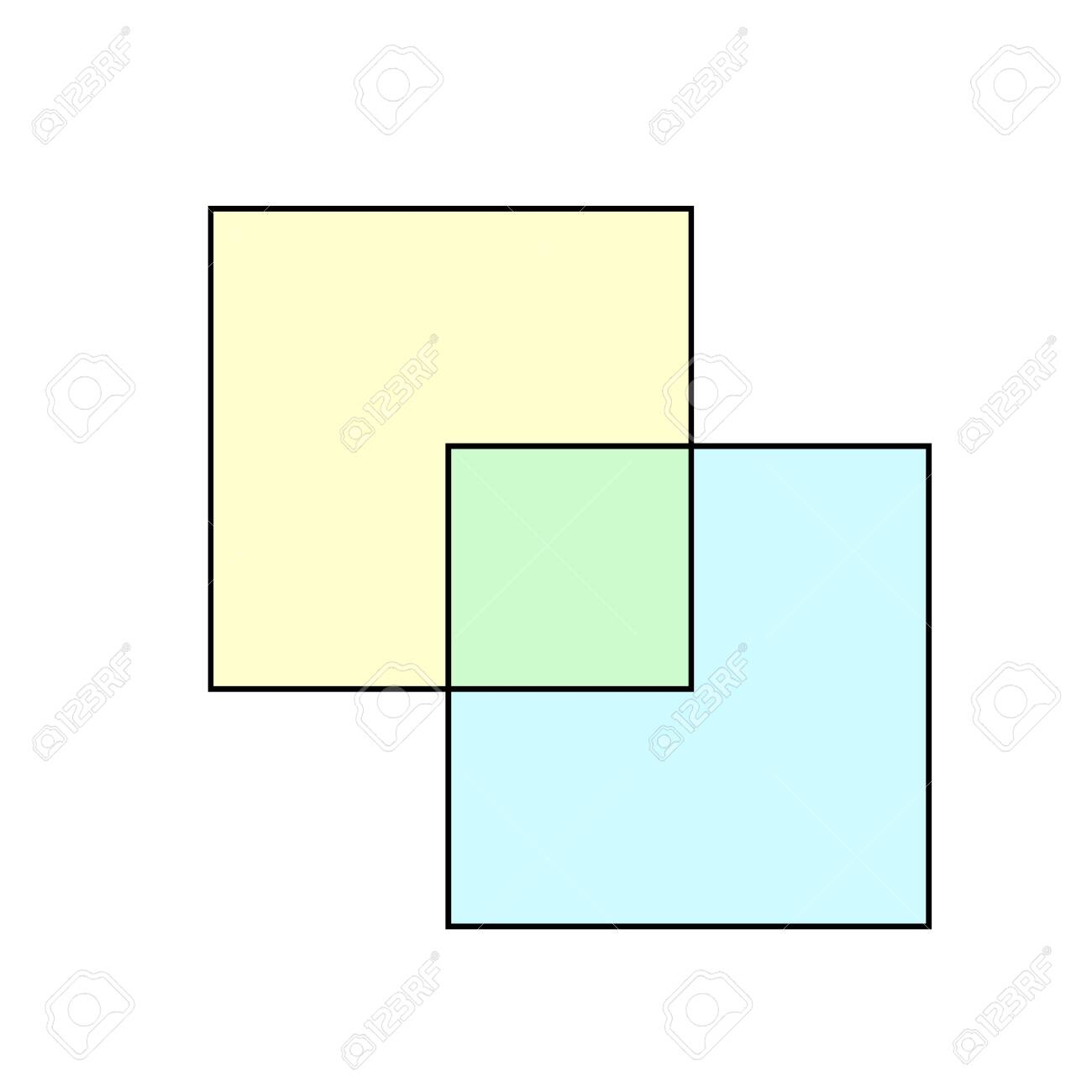 2 Square Blank Venn Diagram Icon Clipart Image Isolated On White Background Royalty Free SVG Cliparts Vectors And Stock Illustration Image 152529069 