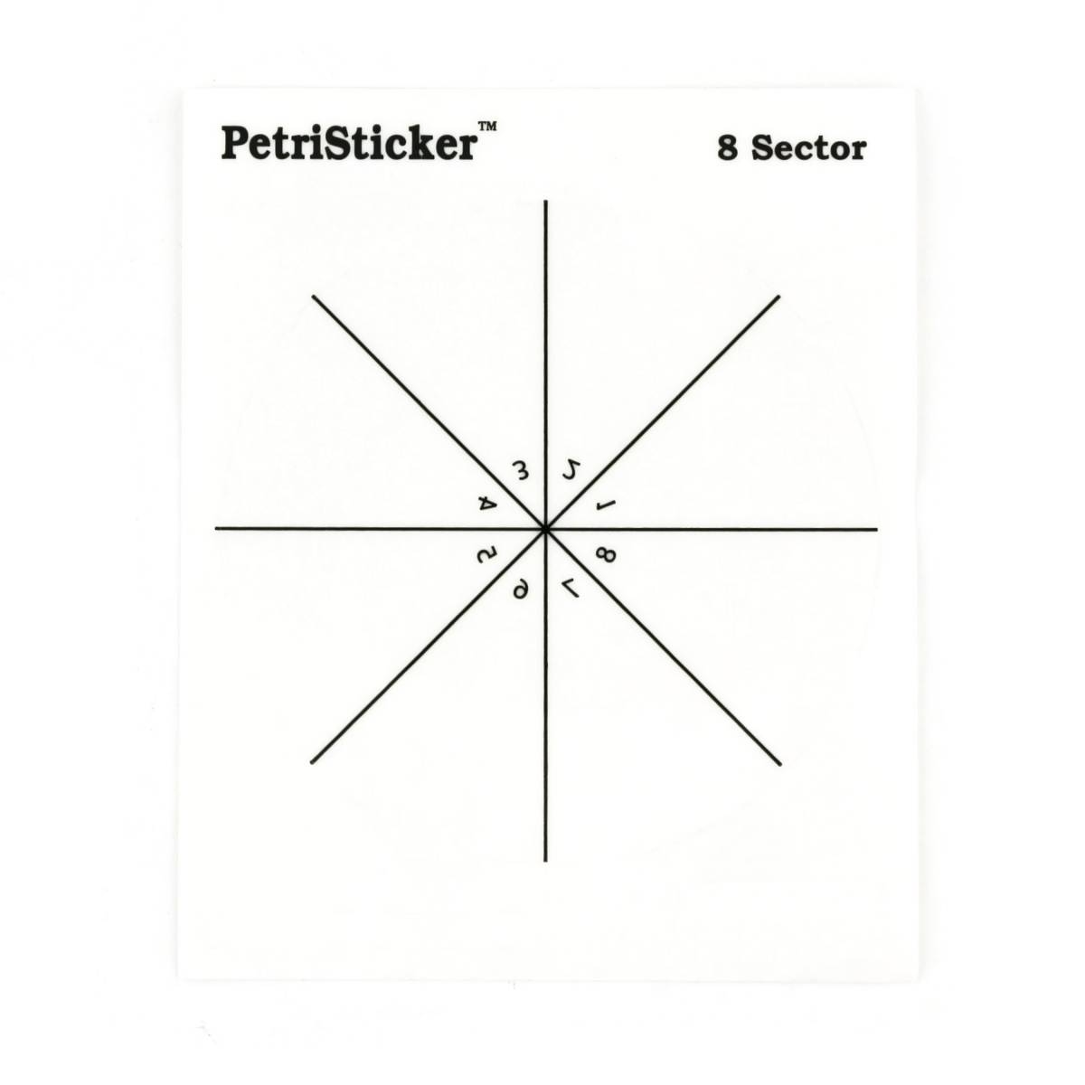 247011 8 PetriStickers 8 Section Pie 3 Inch Diameter 36 Per Package