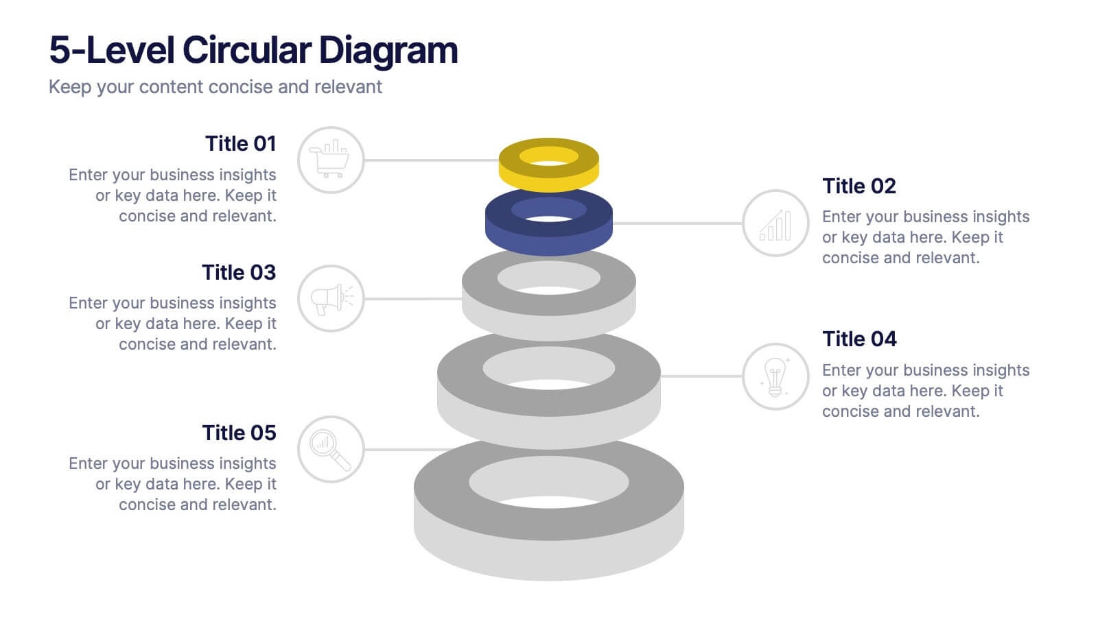3-Level Circular Diagram Powerpoint Template