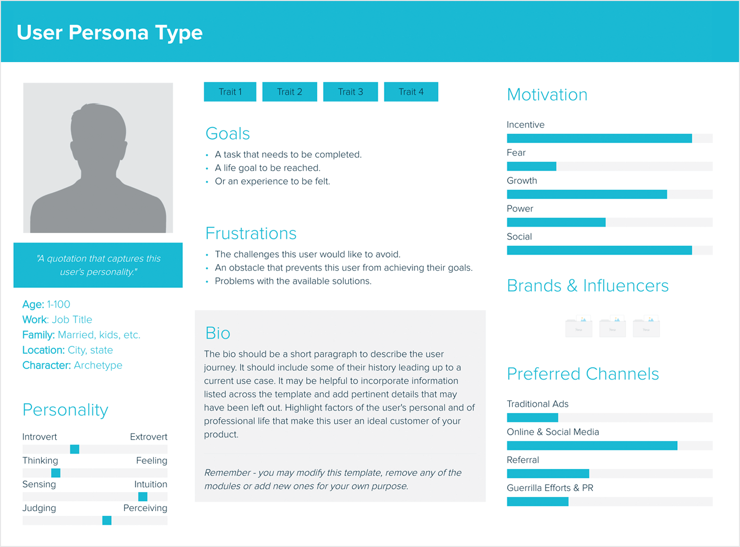 60 Examples Of Great User Persona Templates Justinmind