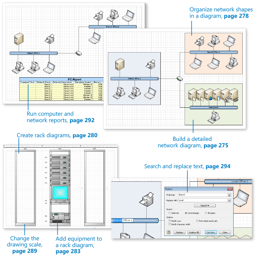 9 Drawing The Real World Network And Data Center Diagrams Microsoft Visio 2010 Step By Step Book 
