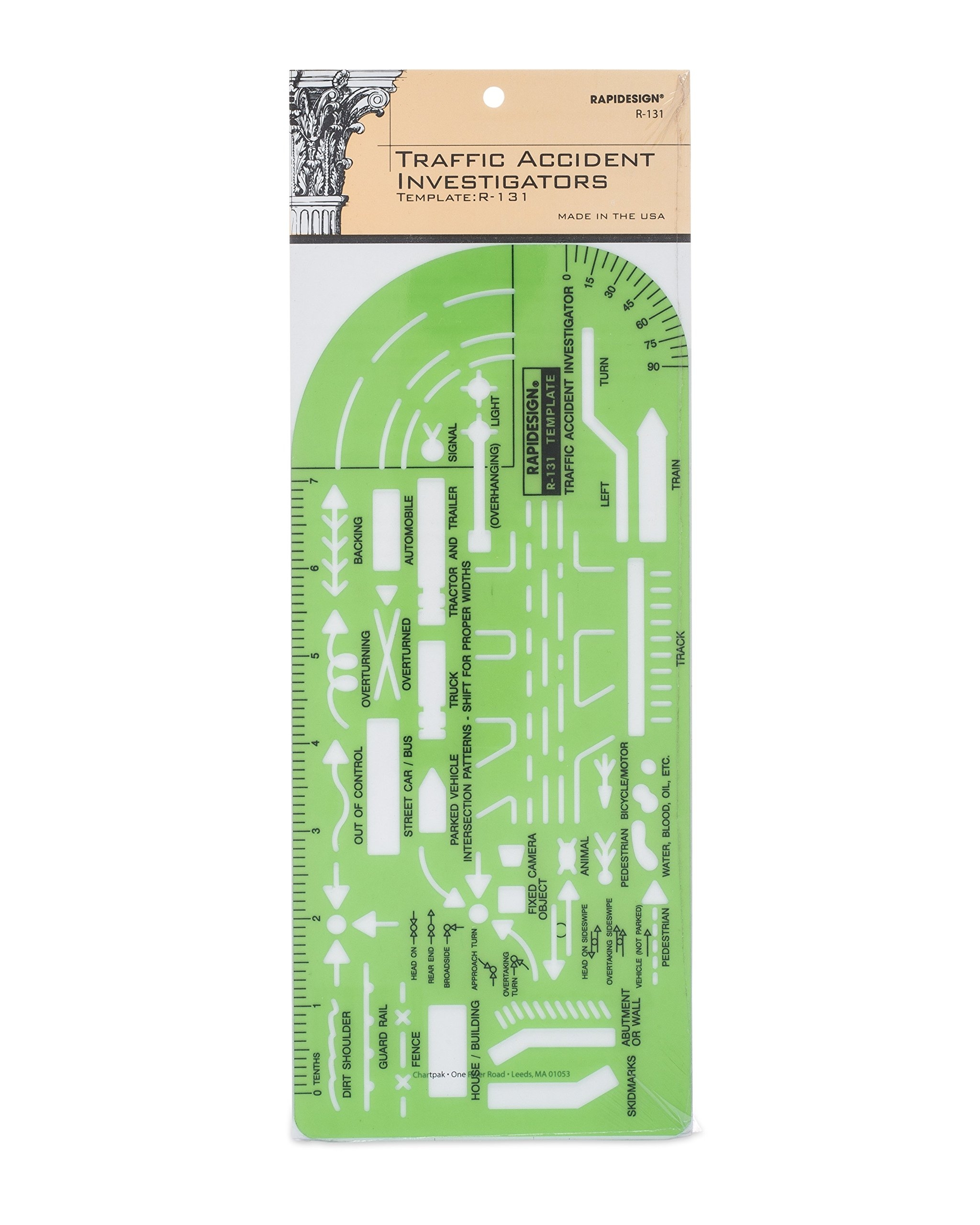 Amazon Rapidesign Traffic Accident Investigator Large Size Template 1 Each R131 Technical Drawing Templates Office Products