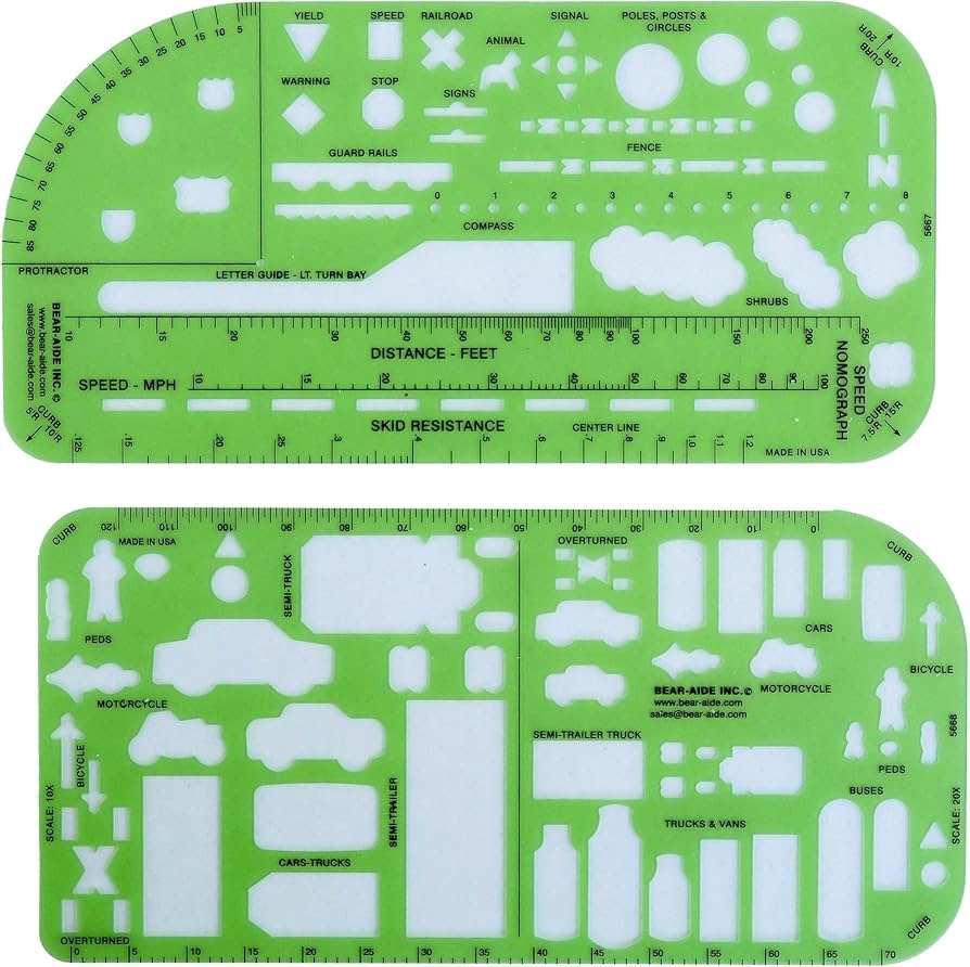 Amazon Traffic Drawing Template For Accident Reconstruction Amazon Traffic Drawing Template For Accident Reconstruction