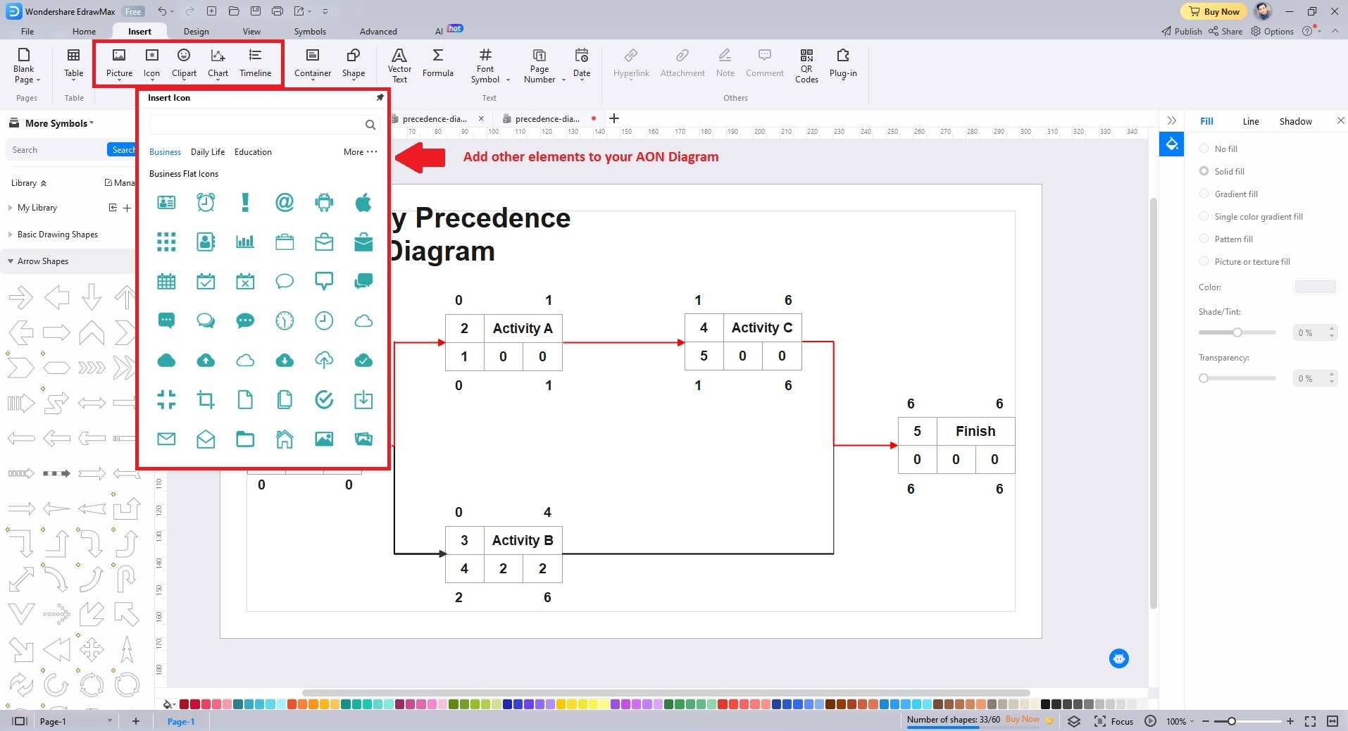 AON Network Diagram Tutorial Definition And Examples