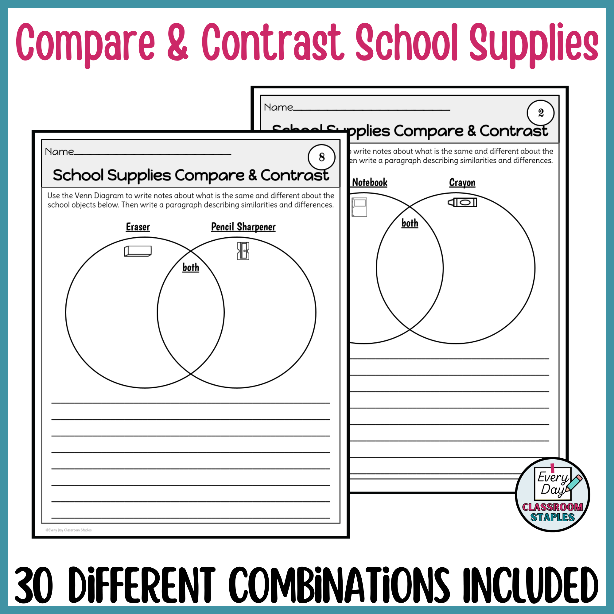 Venn Diagram Template Compare And Contrast