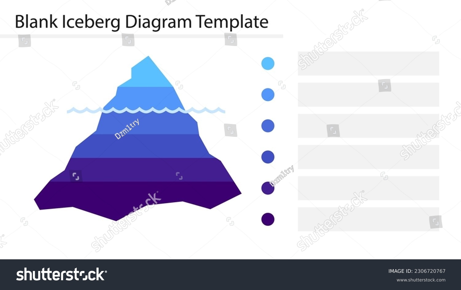 Blank Iceberg Diagram Template Clipart Image Stock Vector Royalty