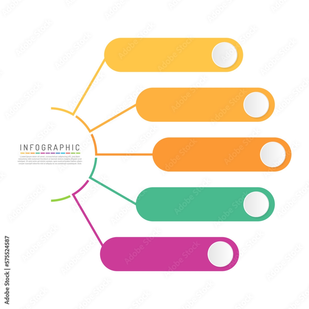 Blank Presentation Business Infographic Template 5 Options Modern 