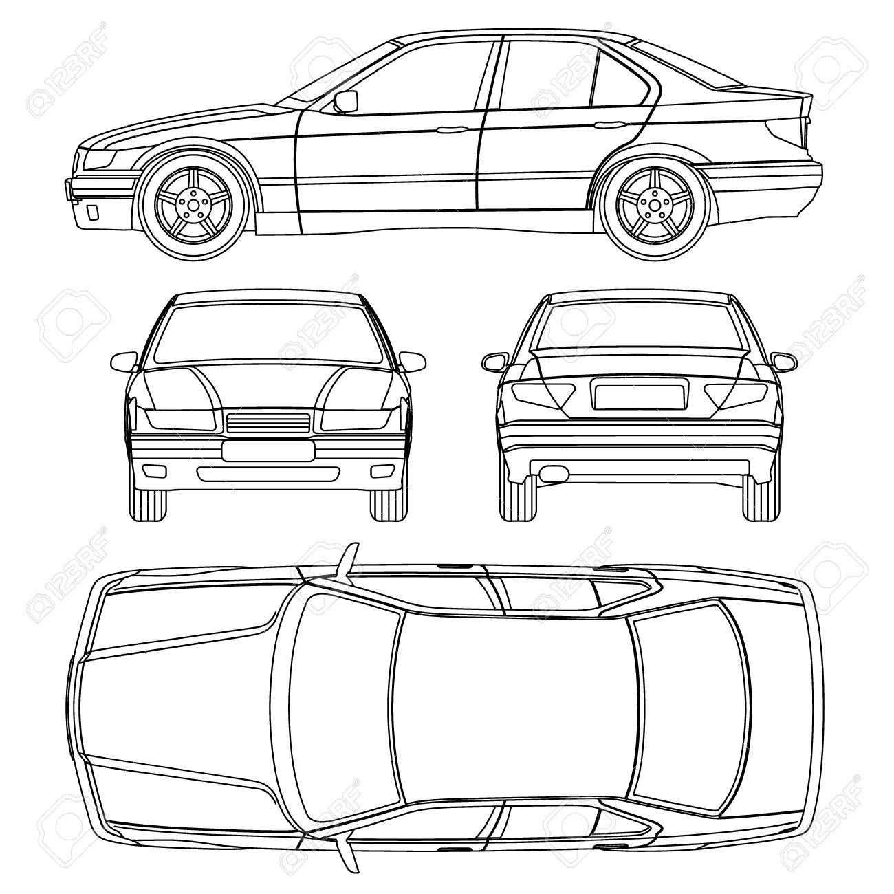 Car Line Draw Insurance Damage Condition Report Form Royalty Free 