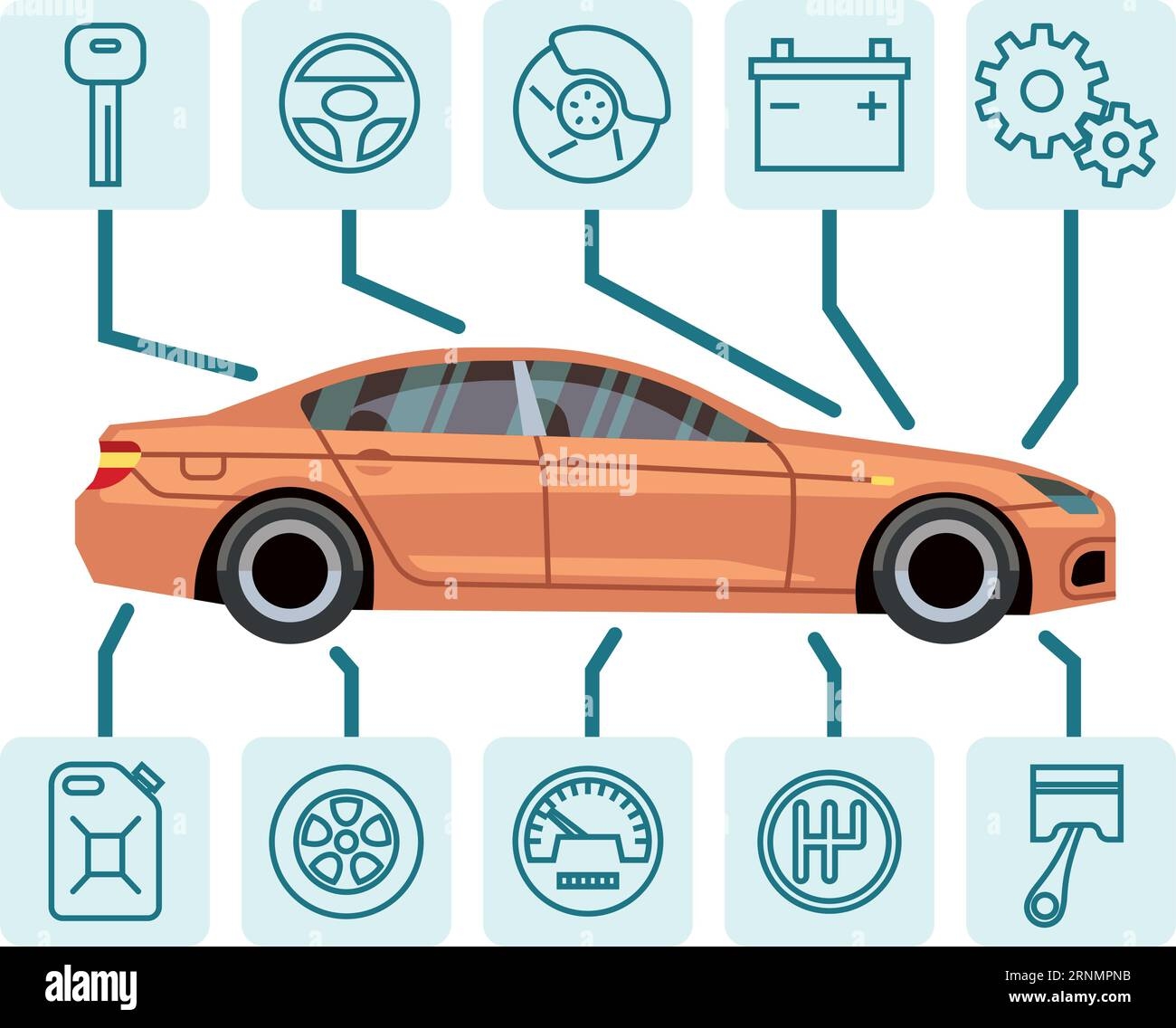 Car Parts Diagram Repair Service Infographic Template Stock Vector Image U0026 Art Alamy