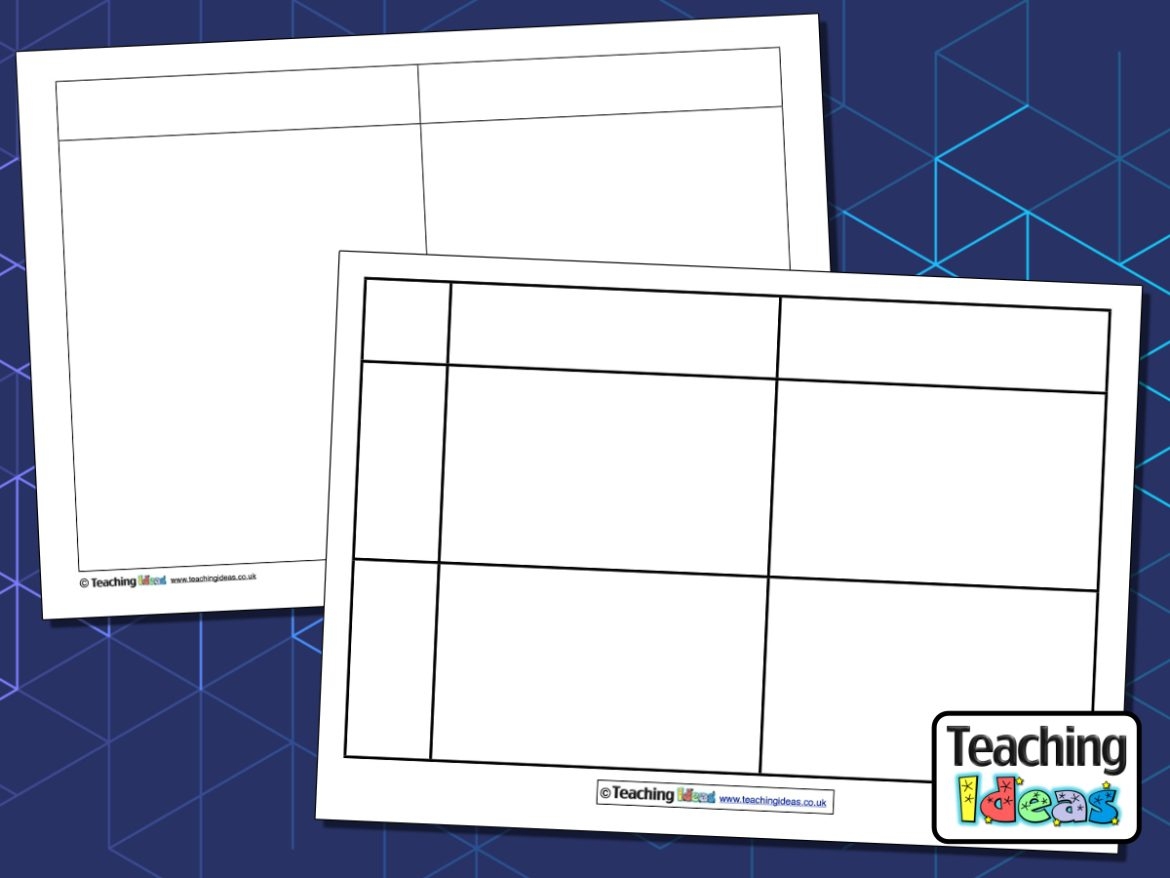 Carroll Diagram Templates Teaching Ideas