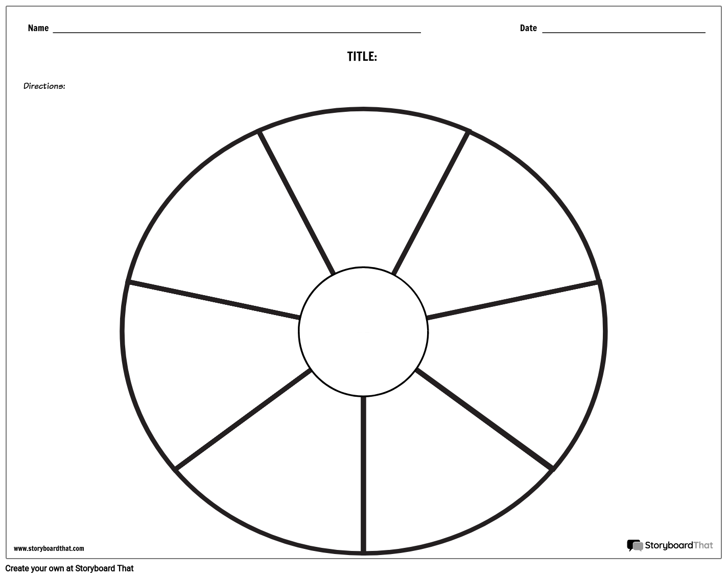 Circle Chart Maker U0026 Worksheets Storyboard That
