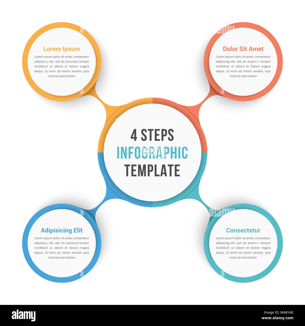 Circle Diagram Infographic Template With Four Steps Or Options Workflow Process Vector Eps10 Illustration Stock Photo Alamy