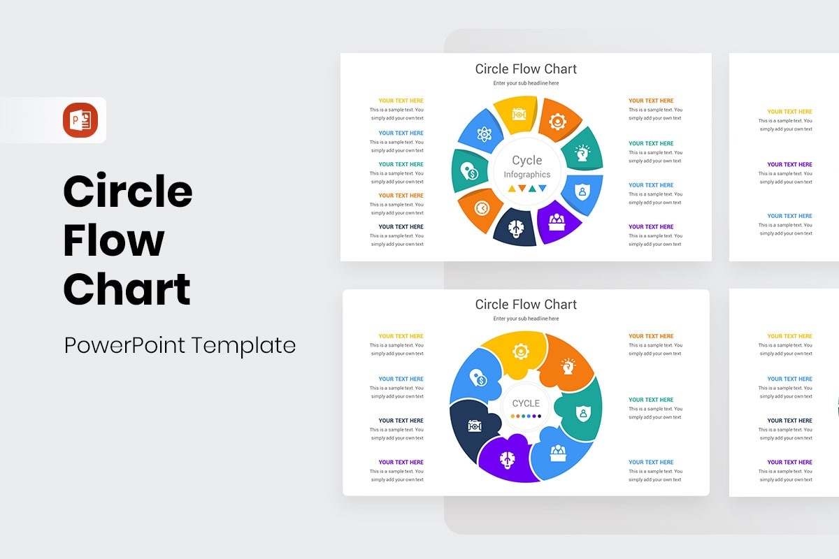Circle Flow Chart PowerPoint Template Nulivo Market
