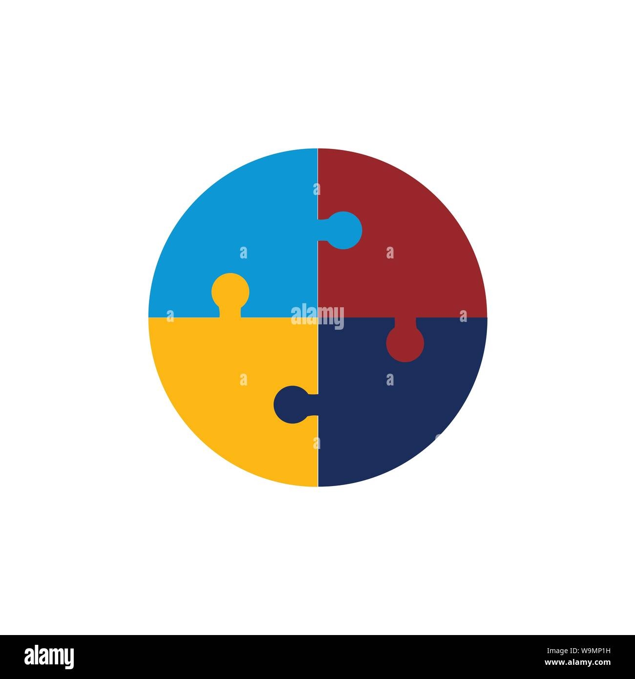 Circle Puzzle Chart Infographic Template With 4 Options For Presentations Advertising Layouts Annual Reports Stock Vector Image U0026 Art Alamy
