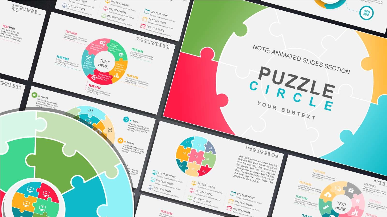 Circle Puzzle Diagram Template