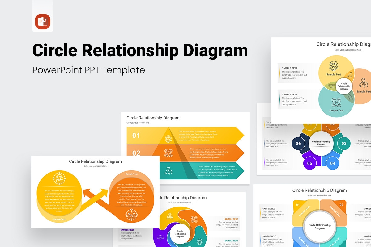 Circle Relationship Diagram PowerPoint Presentation Template 