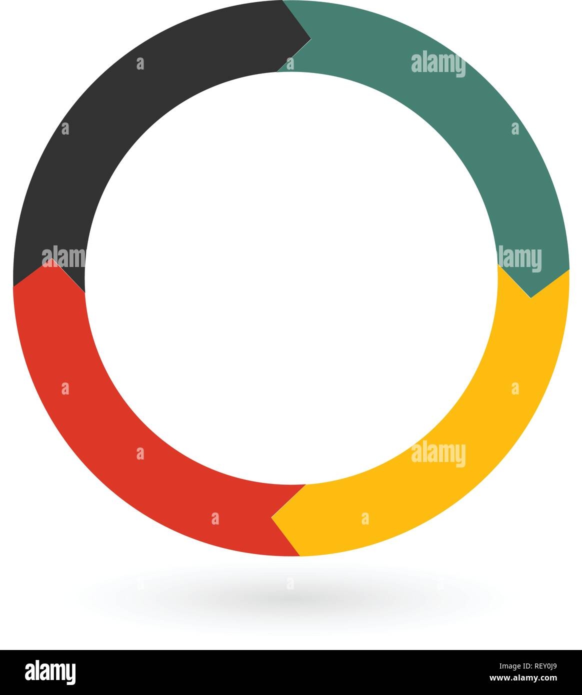 Circular Arrows For Infographics Chart Graph Diagram With 4 Steps Options Parts Vector Business Template Isolated On White Stock Vector Image U0026 Art Alamy
