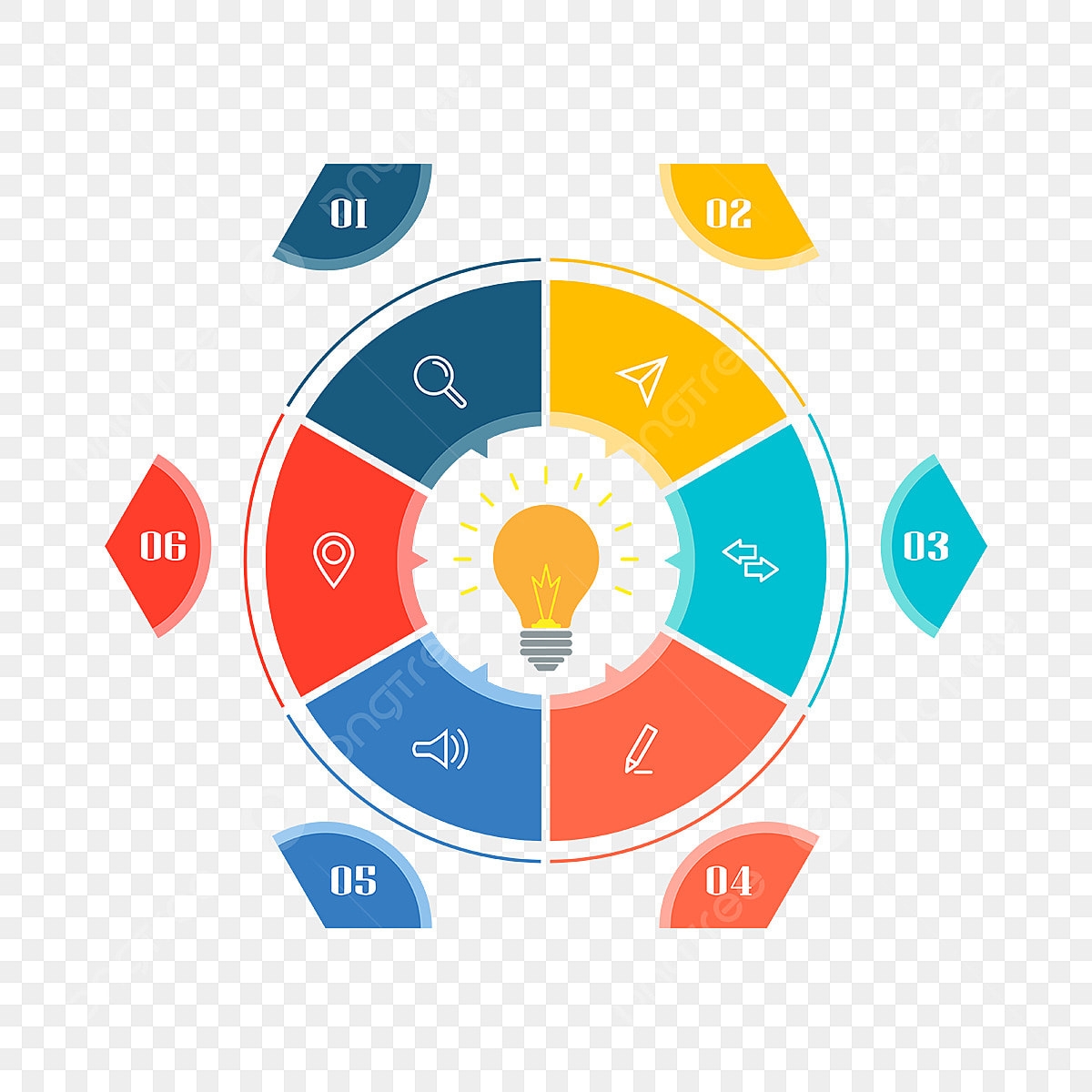 Powerpoint Circular Flow Diagram Template