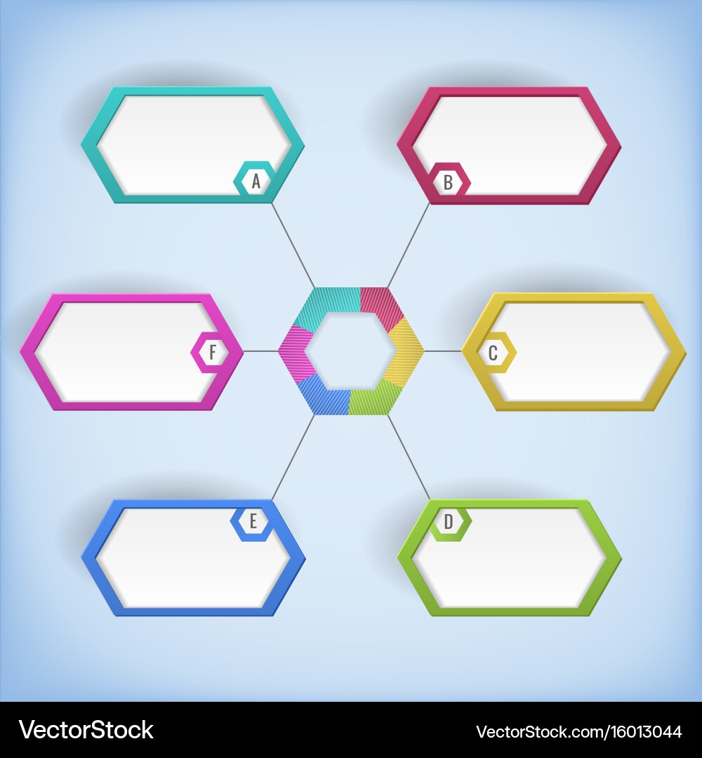 Colorful Business Diagram Template Royalty Free Vector Image