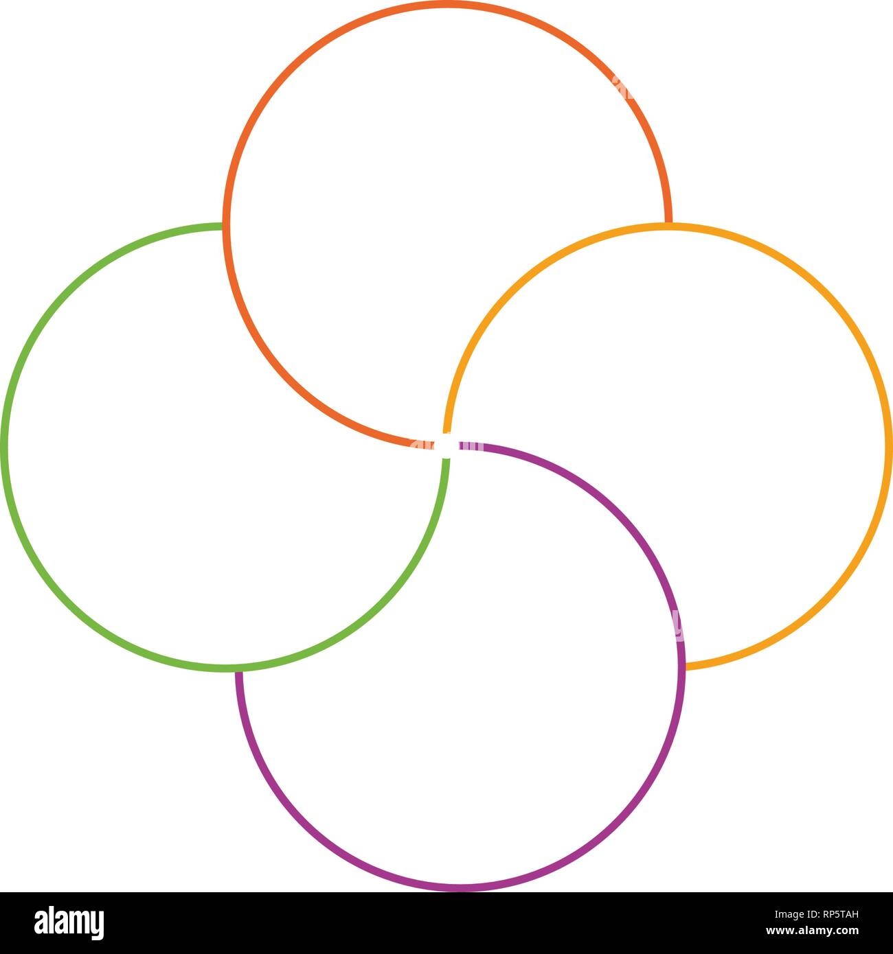 Colorful Vector Circle Infographics Template For Round Chart Diagram Web Design Presentation Workflow Layout Business Concept With 4 Options Stock Vector Image U0026 Art Alamy