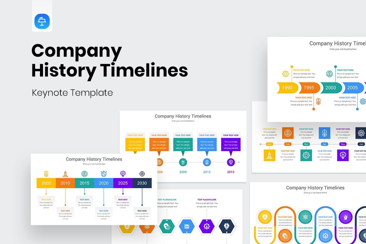 Company History Timelines Diagrams Keynote Template Nulivo Market