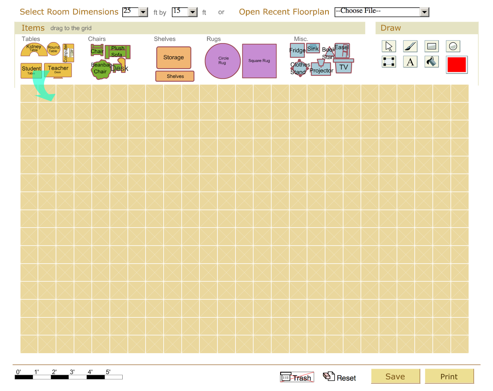 Create A Classroom Floor Plan With Classroom Architect The 