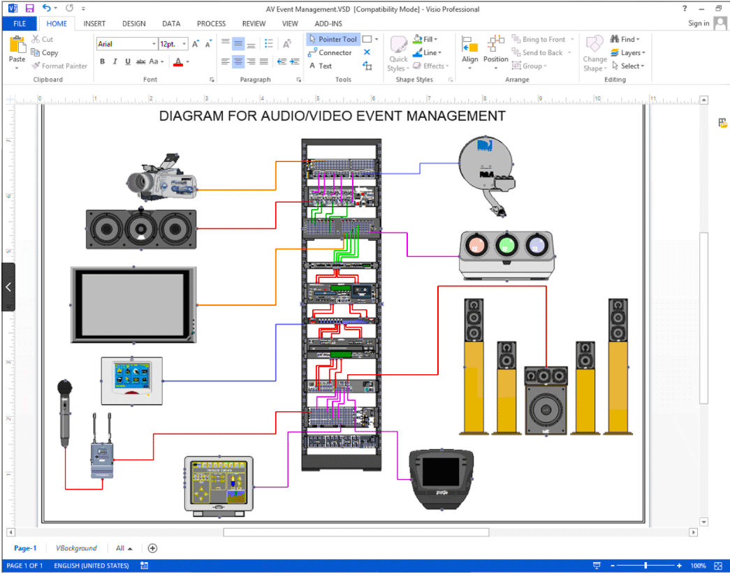 Create Visio Audio Video Wiring Diagrams NetZoom