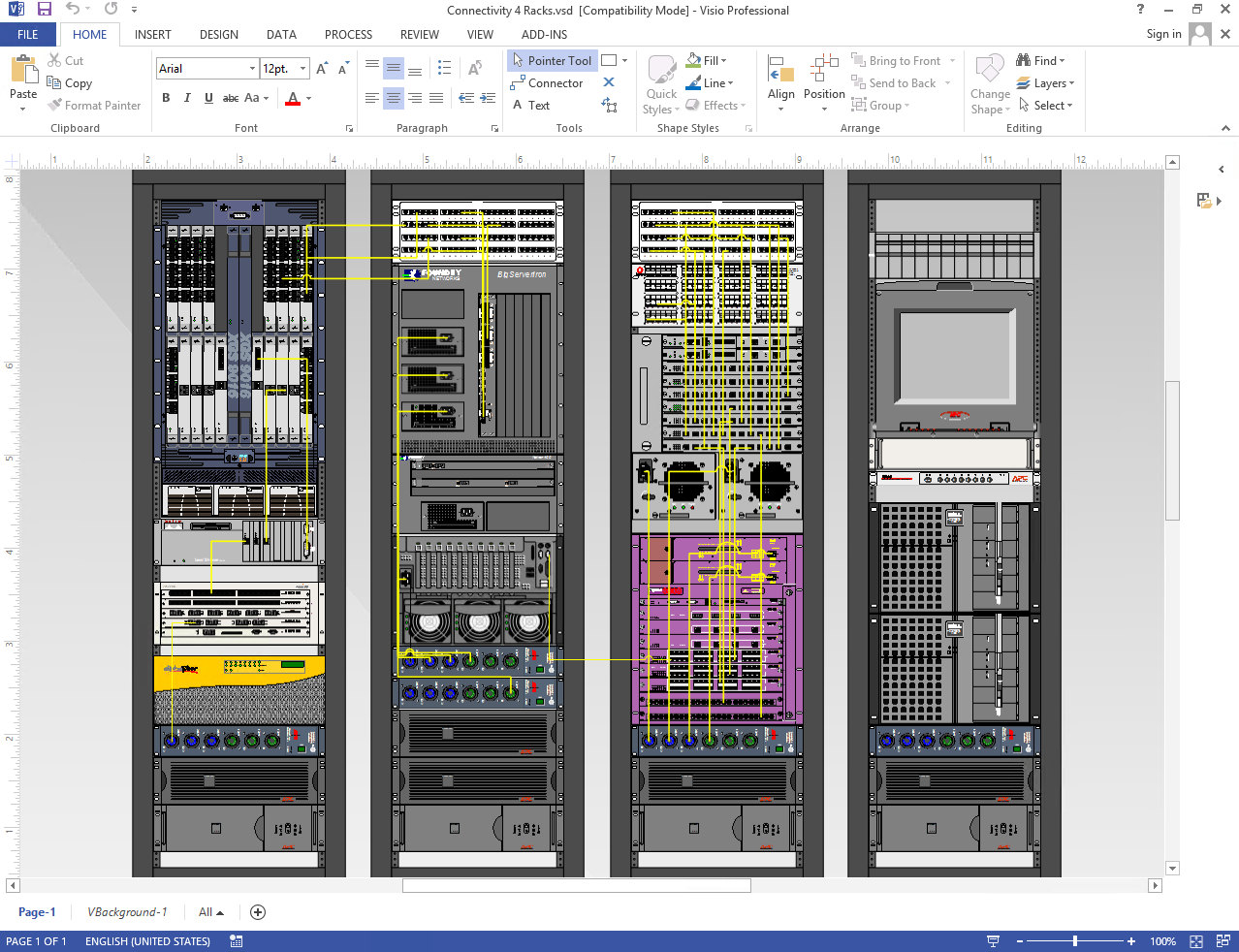 Create Visio Rack Elevation Diagrams NetZoom