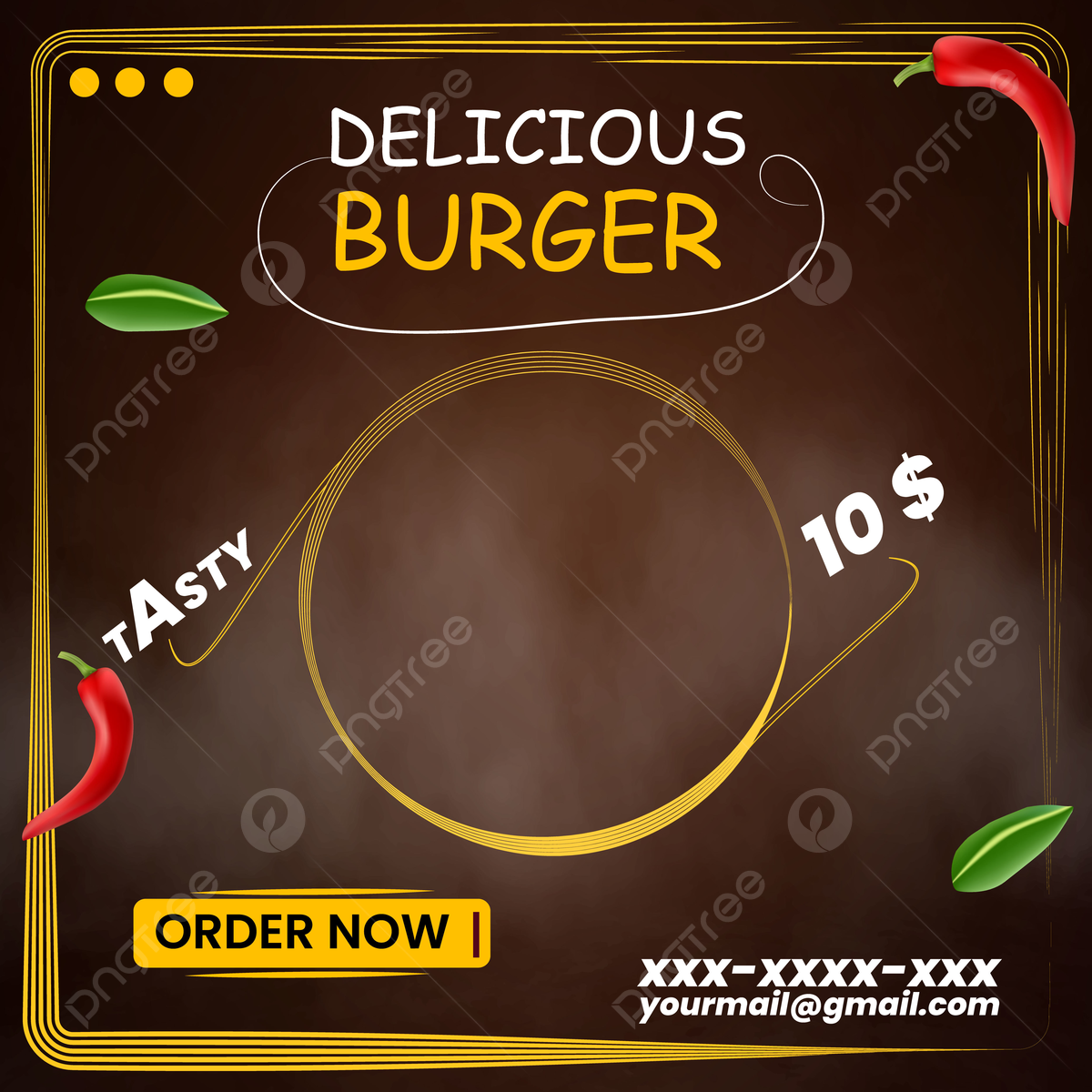 Delicious Burger Promotion Post Template Download On Pngtree
