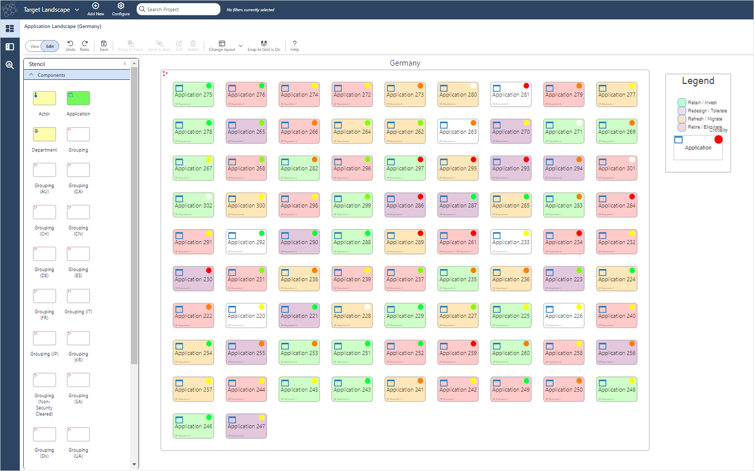 Application Landscape Diagram Template