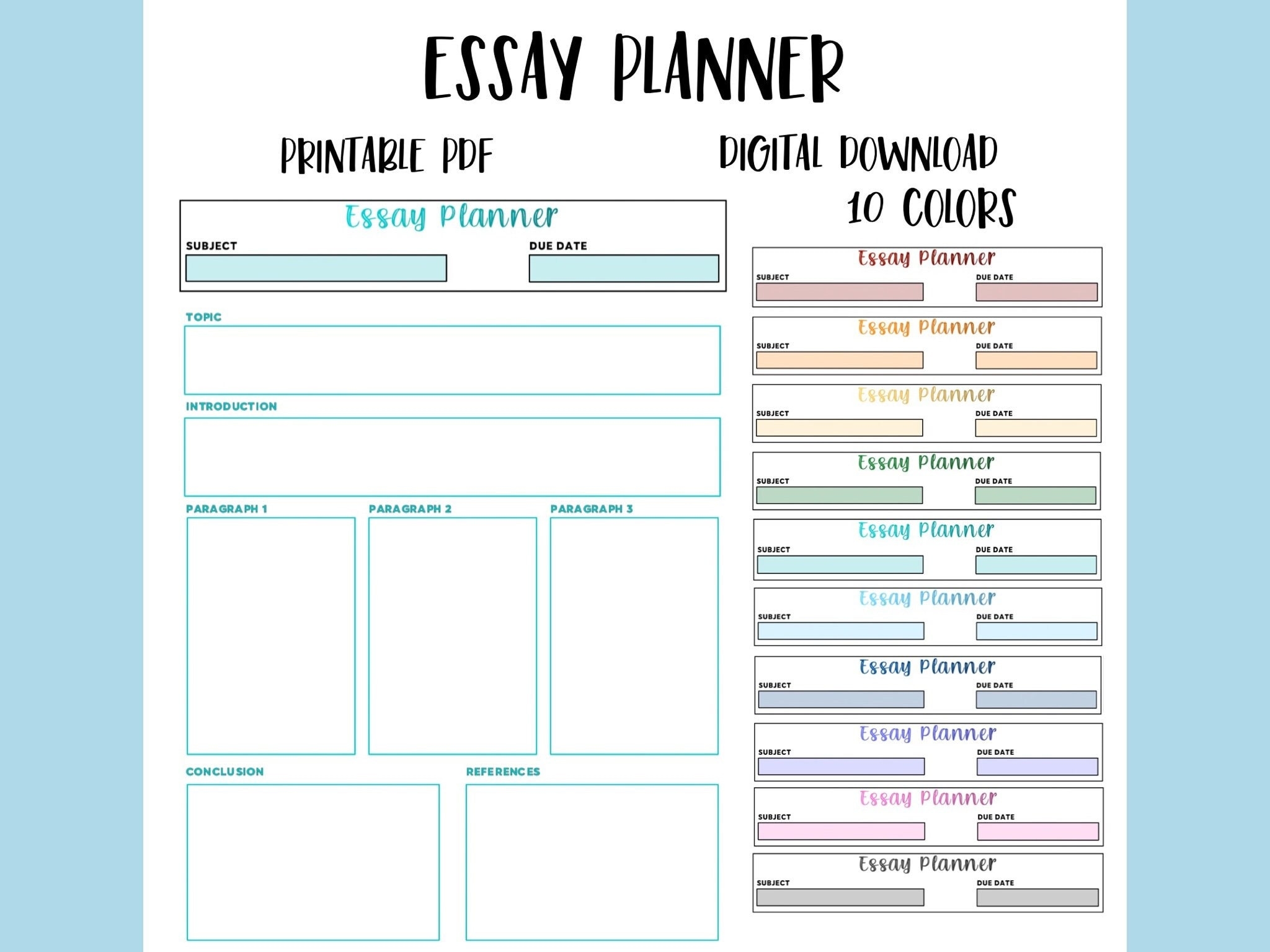 Essay Outline Etsy