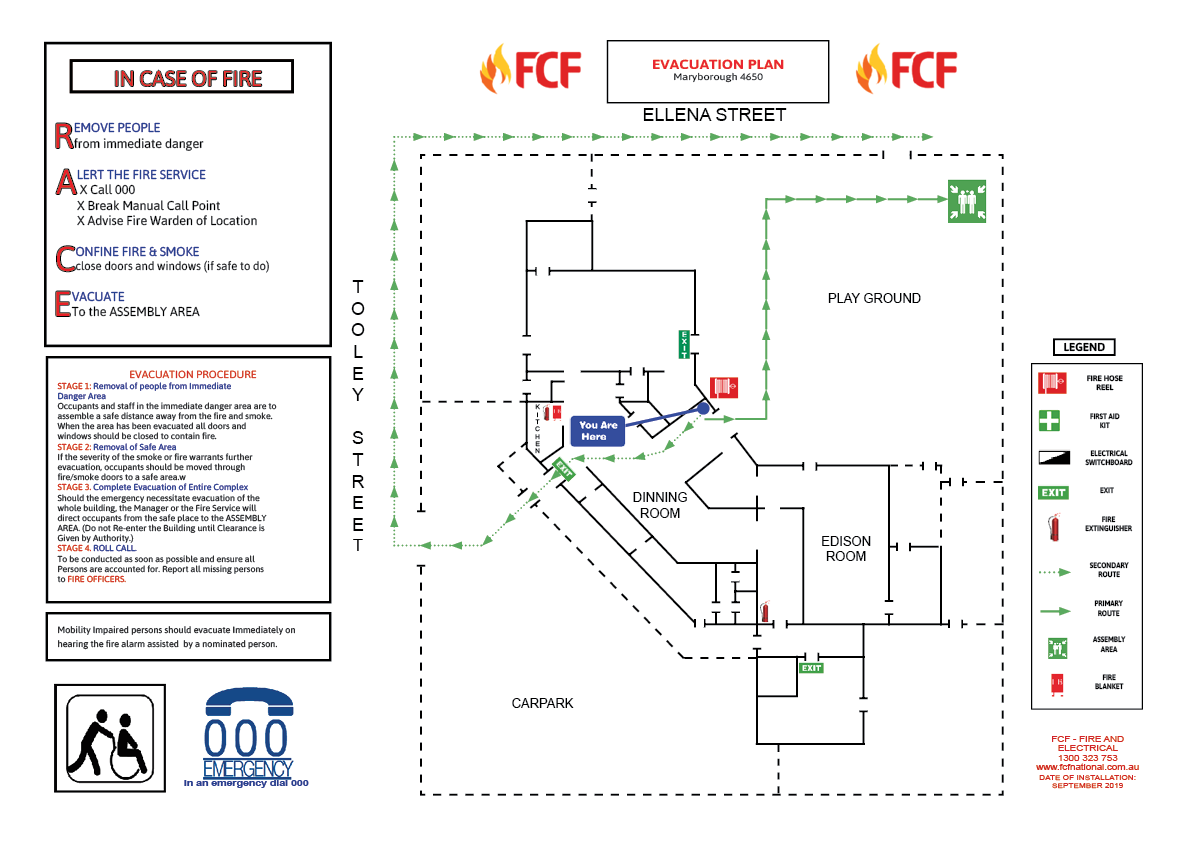 Fire Evacuation Diagram Template