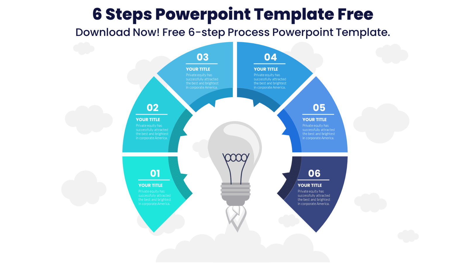 Exclusive 6 Steps Powerpoint Template Free Professional PowerPoint