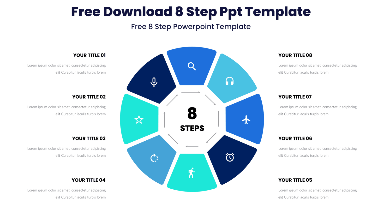 Exclusive Free Download 8 Step Ppt Template Professional PowerPoint