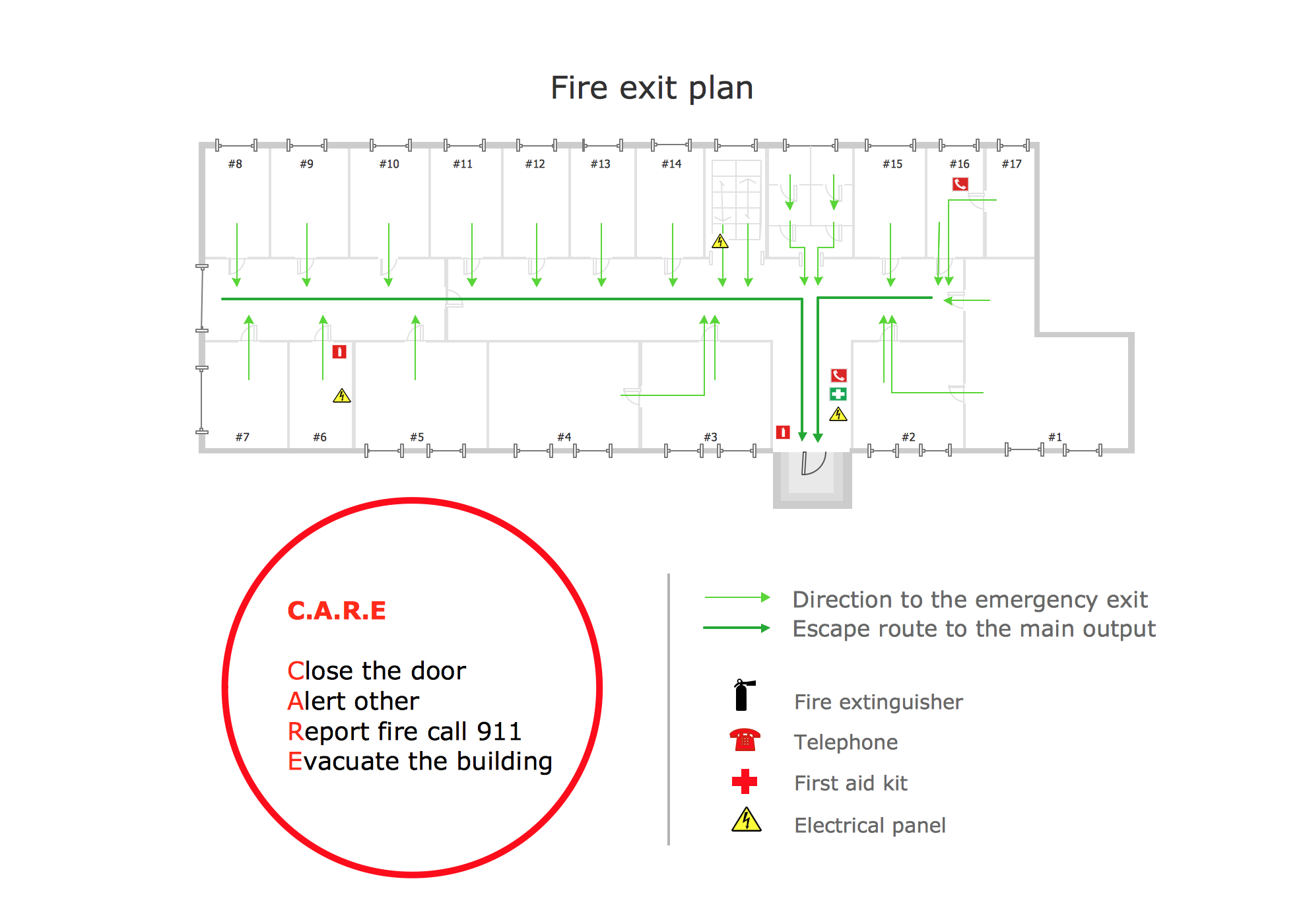 Emergency Exit Diagram Template