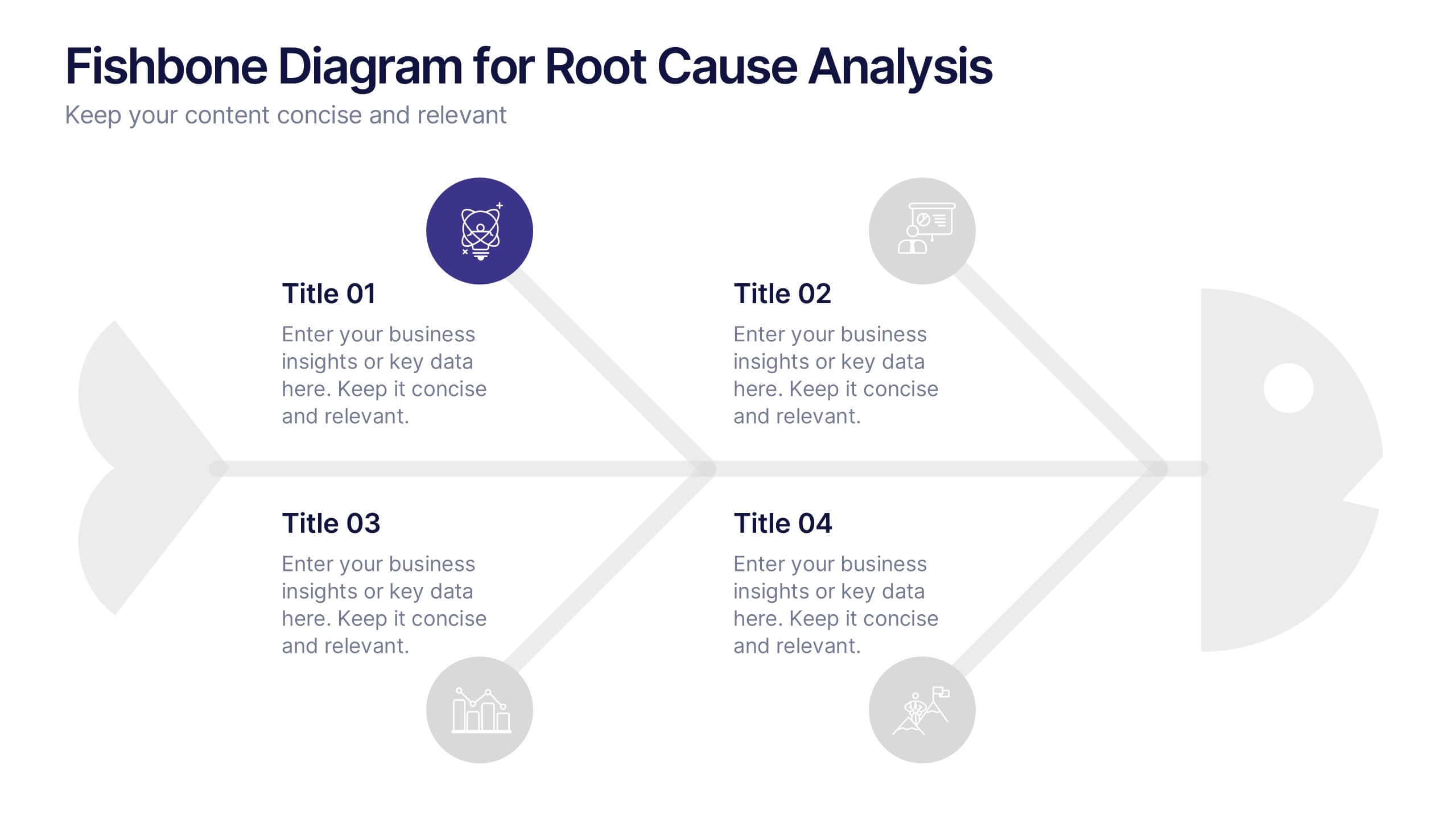 Fishbone Diagram For Root Cause Analysis Presentation PowerPoint Template And Google Slides Theme