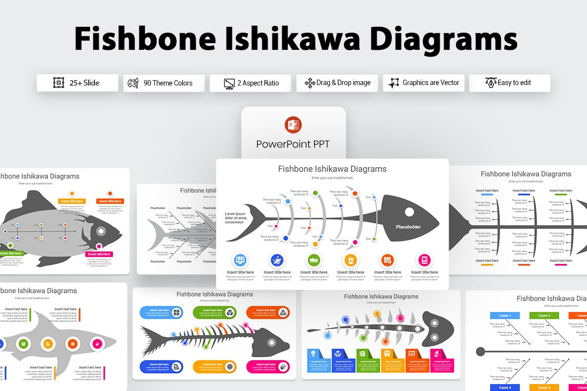 Ishikawa Fishbone Diagram Template Powerpoint