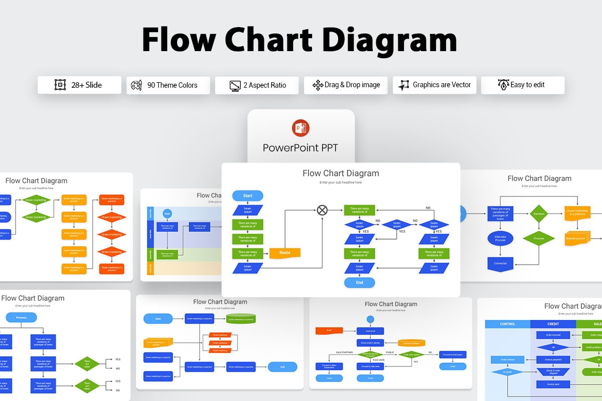 Flow Diagram Powerpoint Template