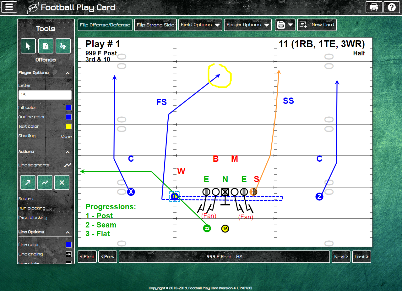 Football Play Diagram Template