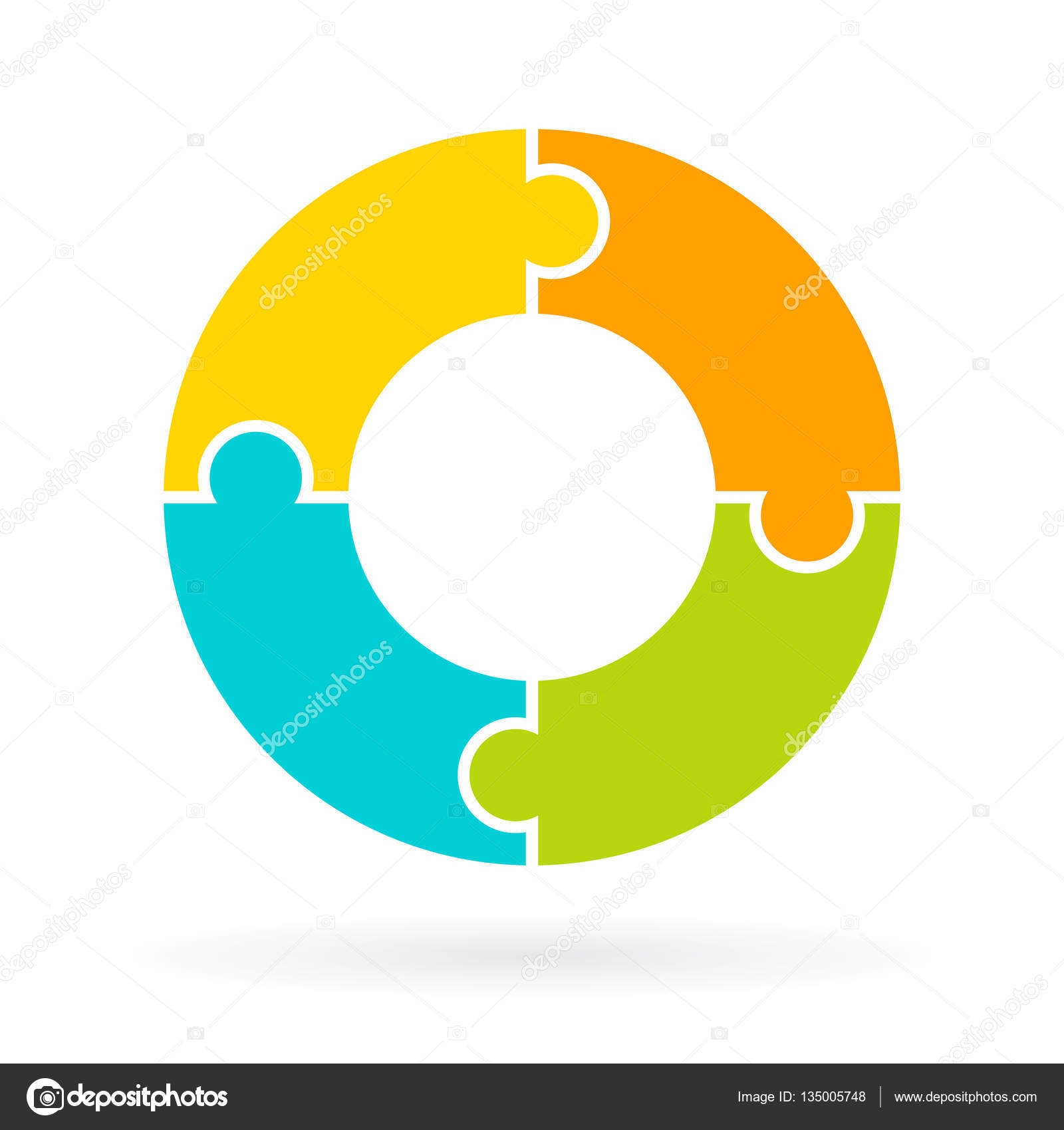 Four Part Jigsaw Cycle Diagram Template Stock Vector By Arcady 