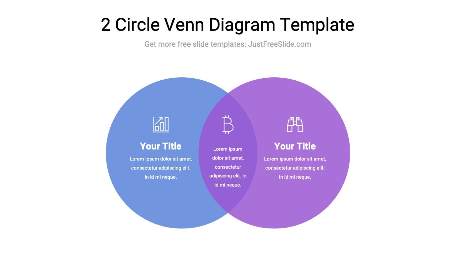 Free 2 Circle Venn Diagram PPT And Google Slides Template