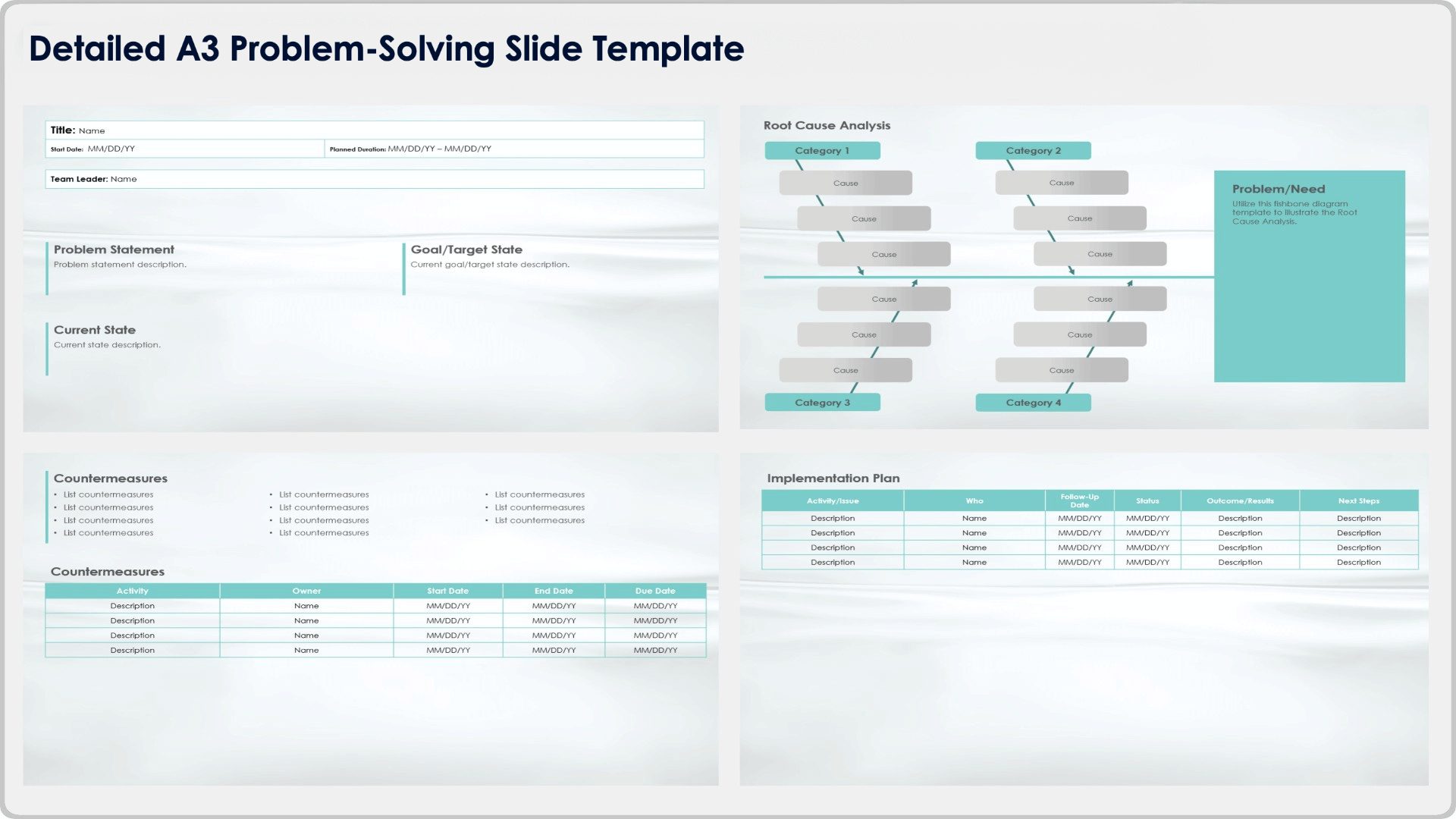 Free A3 Six Sigma Templates U0026 Forms All Formats
