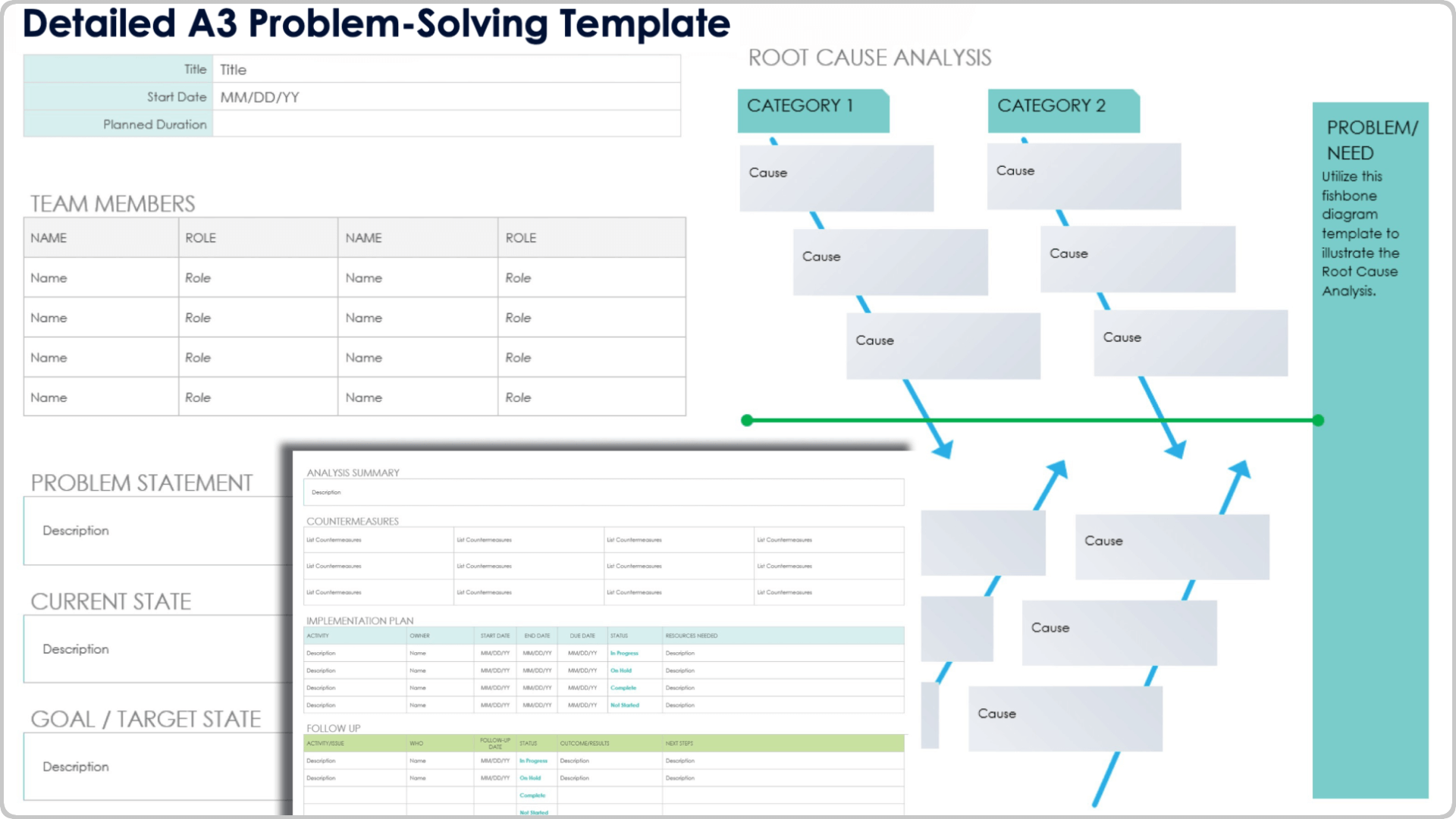 Free A3 Six Sigma Templates U0026 Forms All Formats