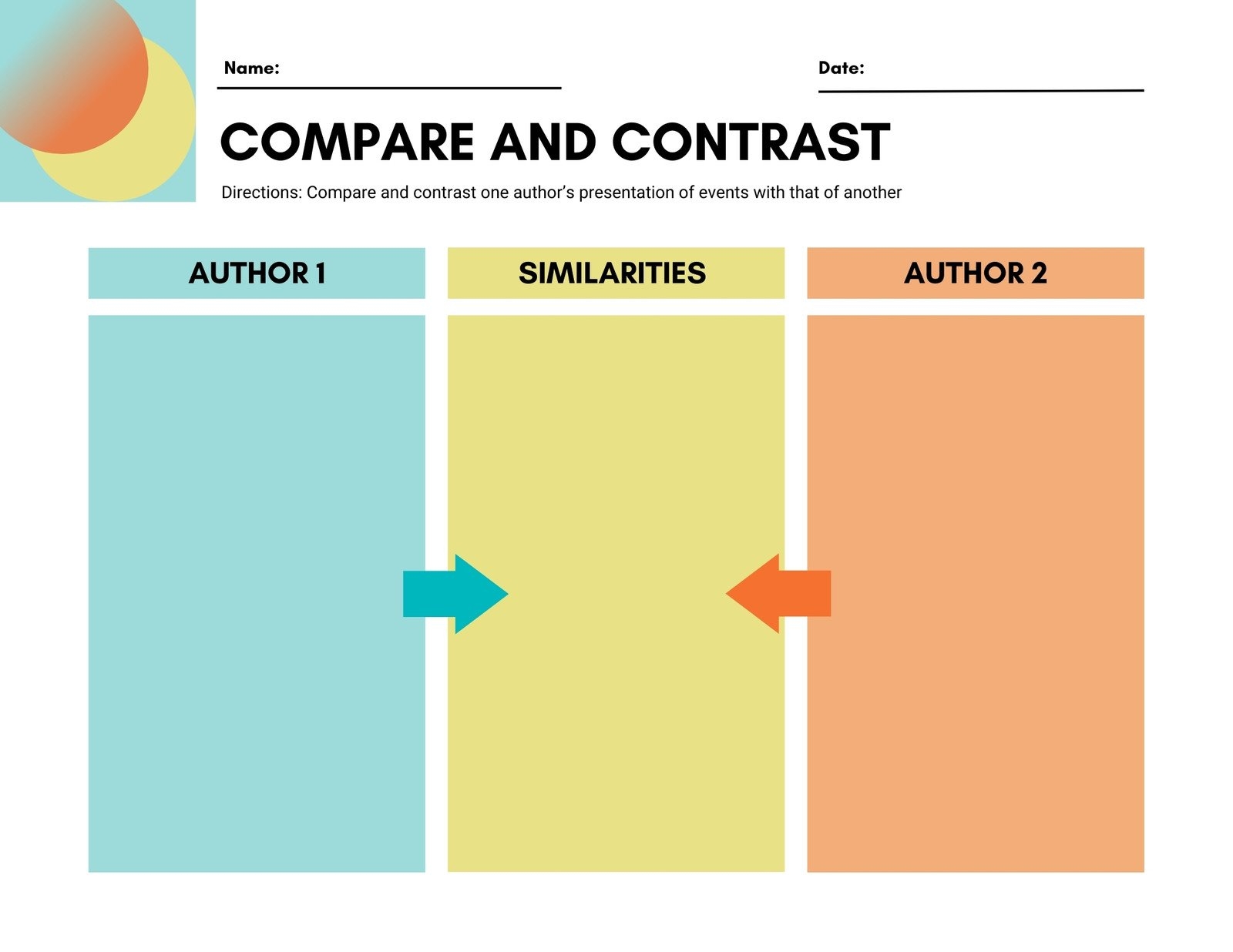 Free And Customizable Compare And Contrast Templates Canva