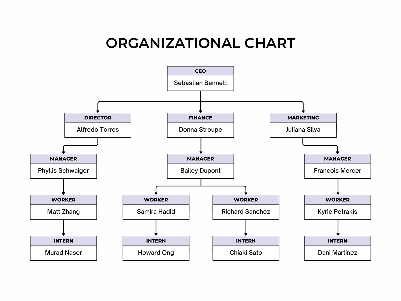 Free Custom Organization Chart Templates Canva