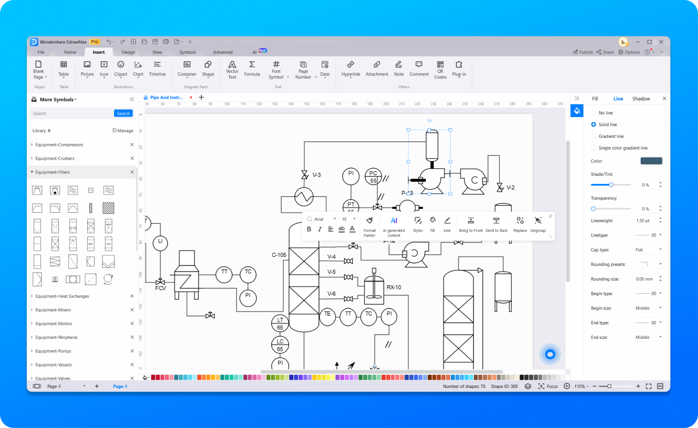 P&Id Diagram Drawing Template
