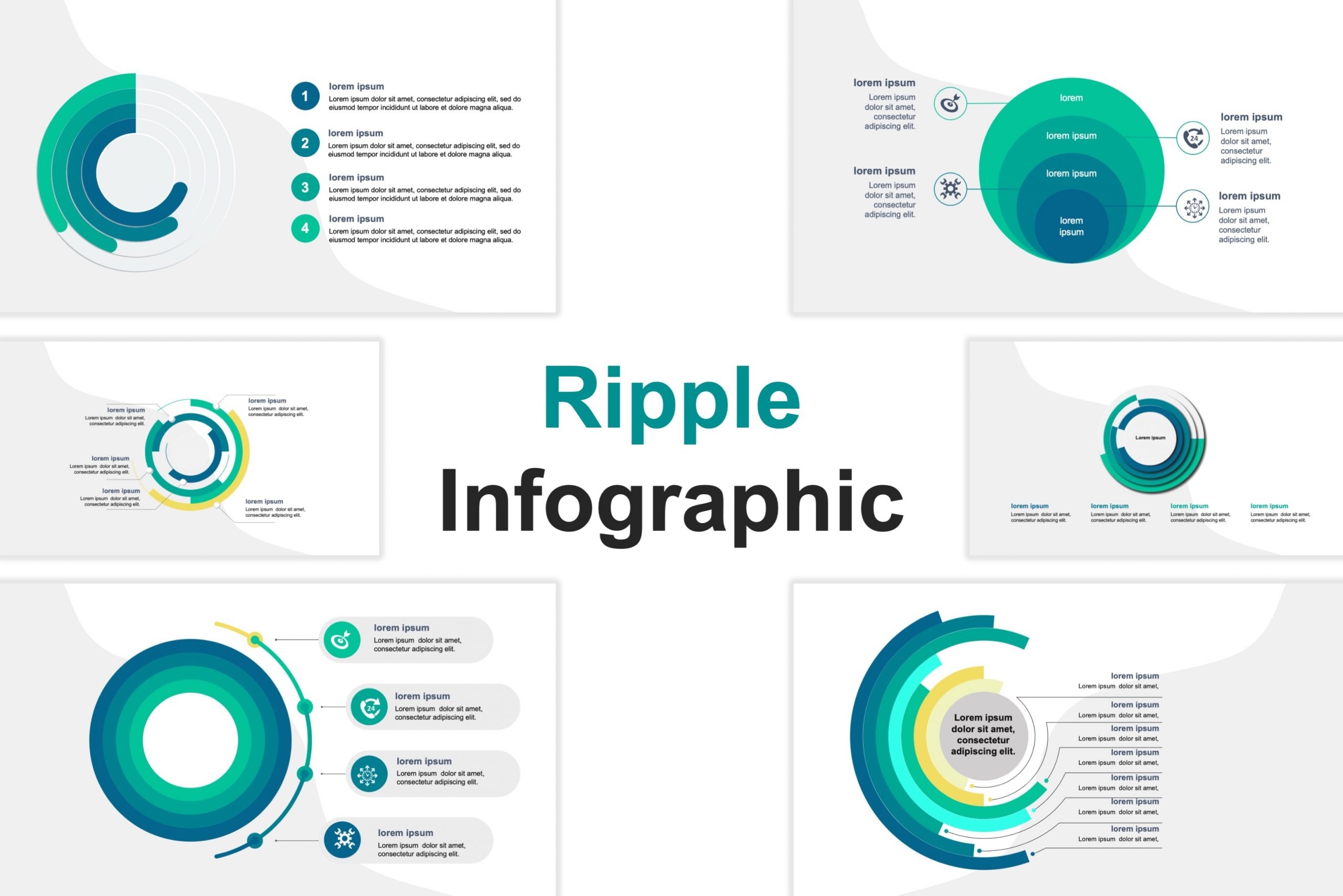 Free Ripple Infographic Template 1 PowerPoint PPT U0026 Google Slides Download