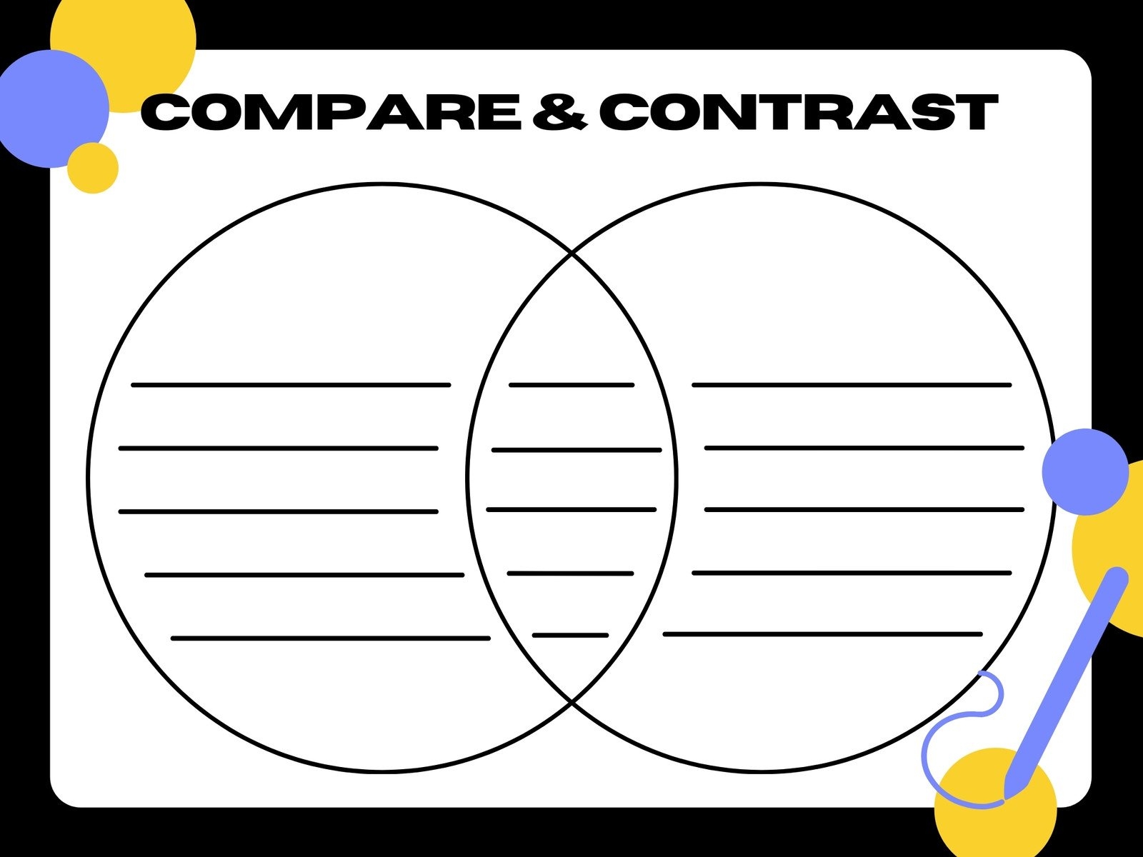Blank Venn Diagram 2 Circles Template